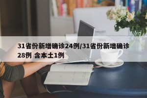 31省份新增确诊24例/31省份新增确诊28例 含本土1例